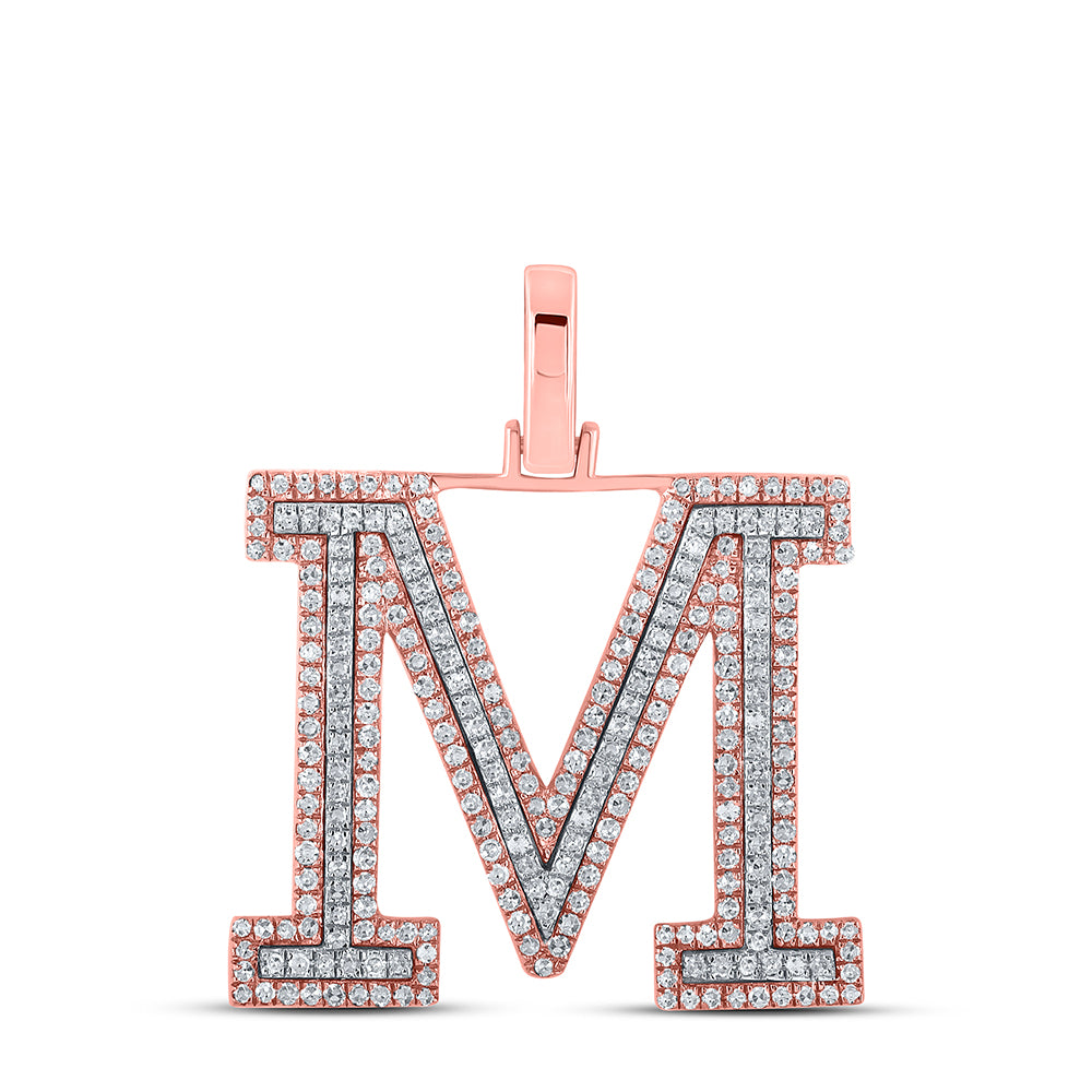 3/4CTW-DIA P1P2 INITIAL "M" PENDANT