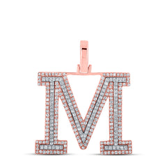 3/4CTW-DIA P1P2 INITIAL "M" PENDANT