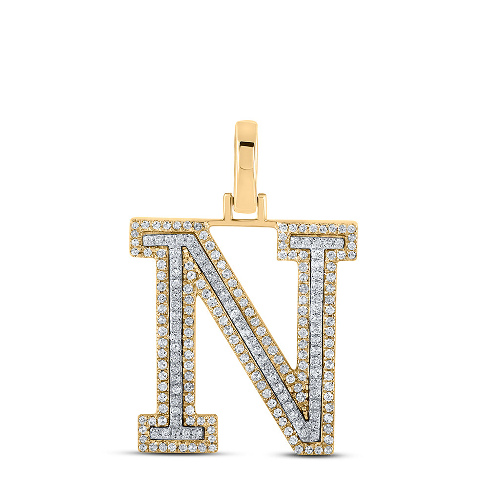 1/2CTW-DIA P1P2 INITIAL "N" PENDANT
