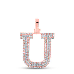 1/2CTW-DIA P1P2 INITIAL "U" PENDANT