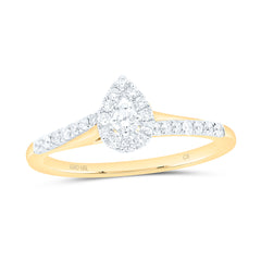 10K Yellow Gold 1/5 CTW-Natural Diamond Fashion Promise Ring 1.46 Gram