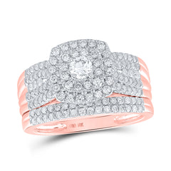 1CTW-DIA NK 1/5CT-CRD BLISS  DOUBLE HALO  BRIDAL SET