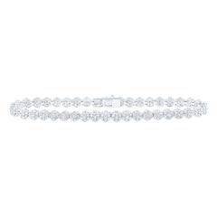 3 1/5CTW-DIA NK LADIES FLOWER BRACELET (7 INCH)