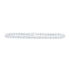 2 1/5CTW-DIA NK LADIES FLOWER BRACELET (7 INCH)