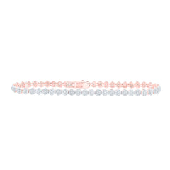 2 1/5CTW-DIA NK LADIES FLOWER BRACELET (7 INCH)