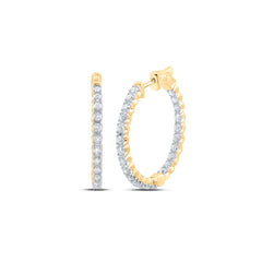 2 CTW-DIA CN FASHION HOOPS EARRING
