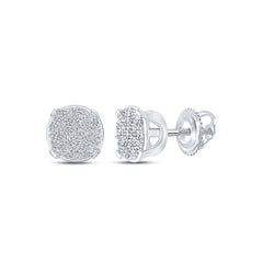 Sterling Silver 1/6 CTW-Natural Diamond Gift Round Earring 2.71 Gram