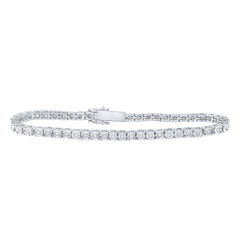 Sterling Silver 1/2 CTW-Natural Diamond Gift Bracelet 12.63 Gram