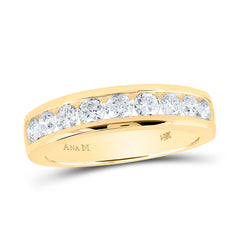 14K Yellow Gold 7/8 CTW-Natural Diamond Fashion Ladies Band 5.1 Gram
