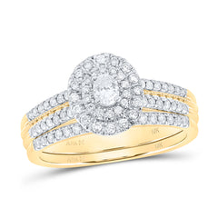 5/8CTW-DIA ANA M 1/6CT-COV BRIDAL SET