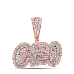 5/8CTW-DIA CN "CEO" MENS INITIAL PENDANT