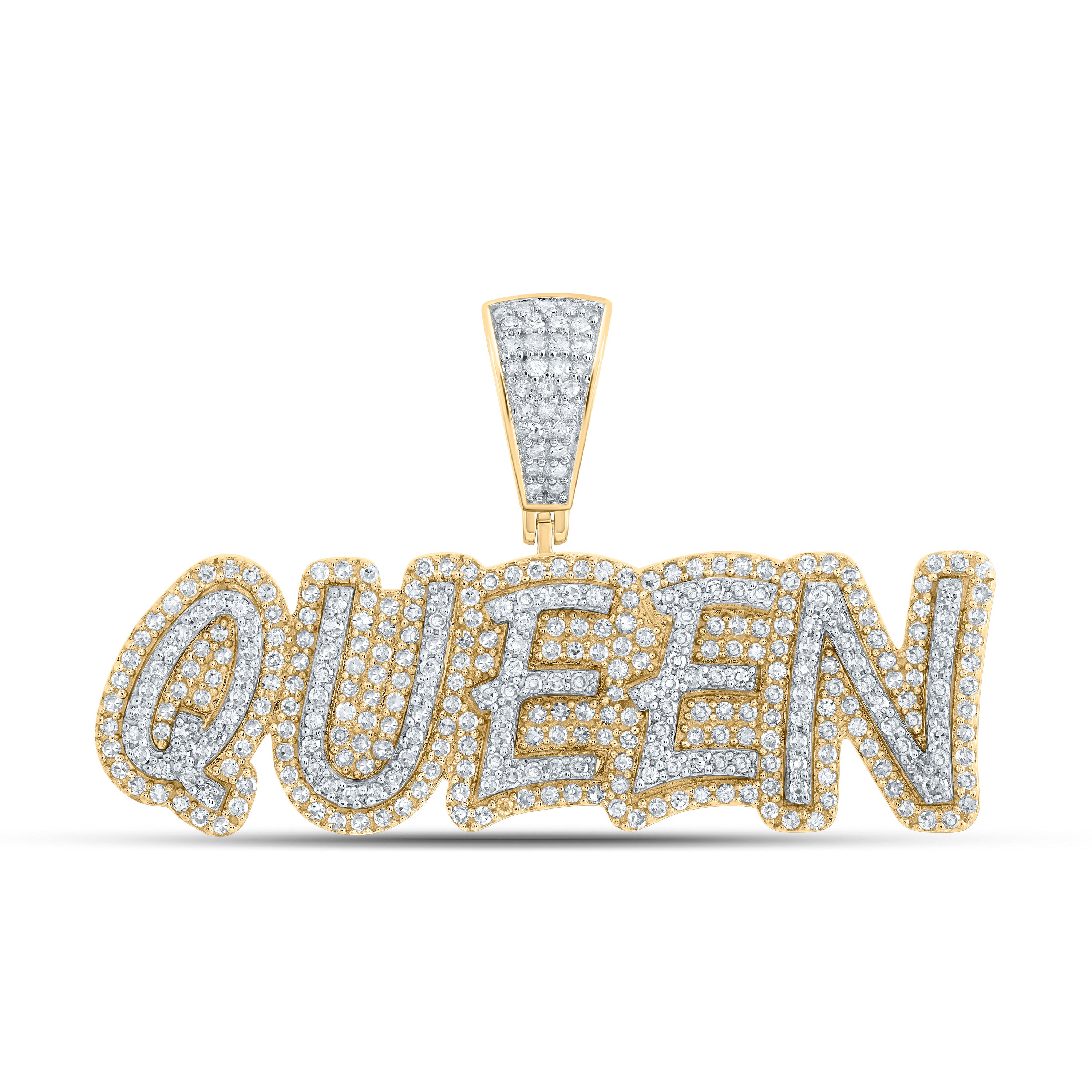 1CTW-DIA CN "QUEEN" INITIAL PENDANT