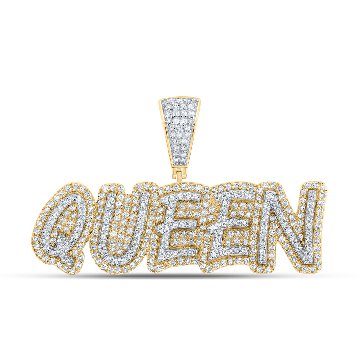 1CTW-DIA CN "QUEEN" INITIAL PENDANT
