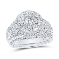 2CTW-DIA CN 1/5CT-CRD BRIDAL SET