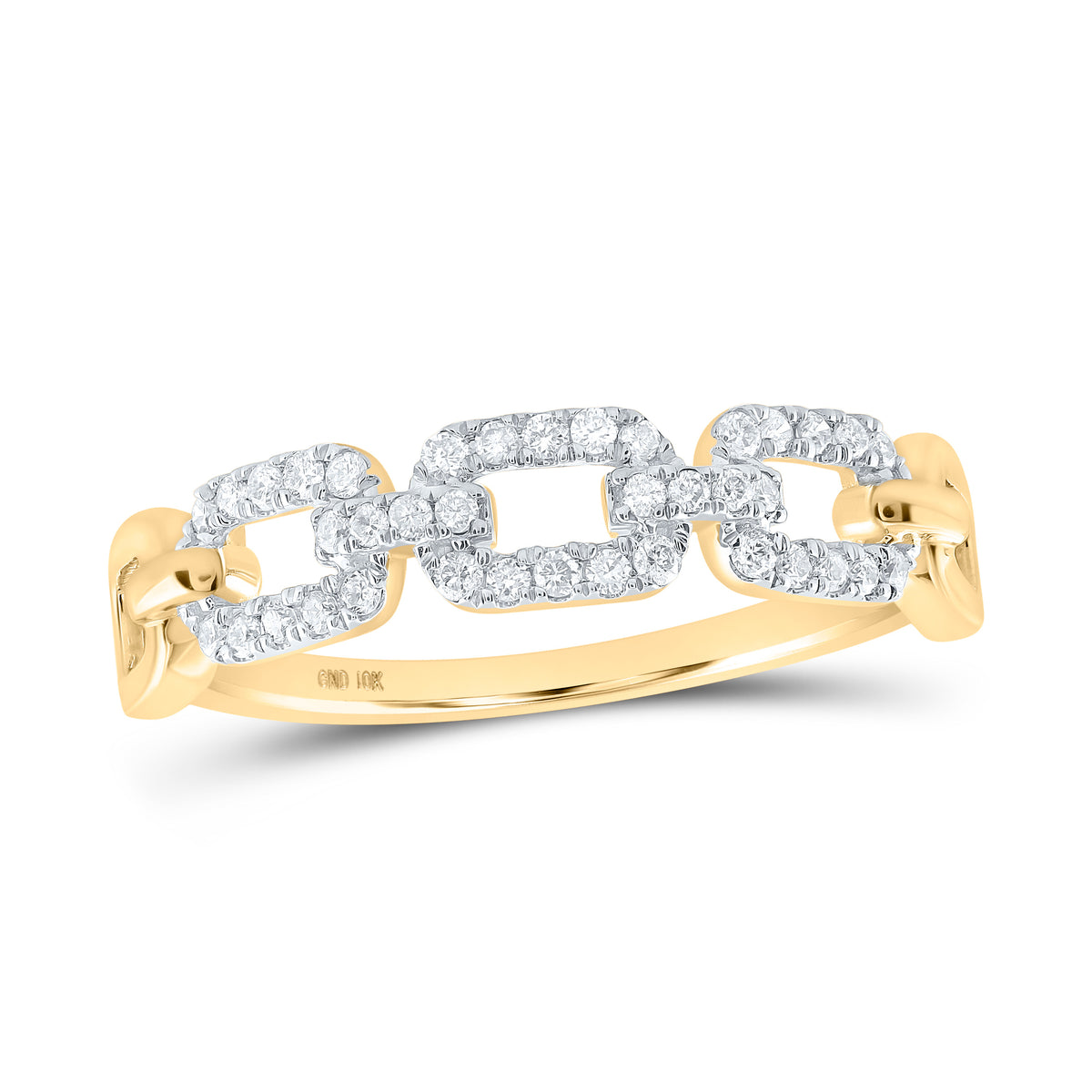 10K Yellow Gold 1/5 CTW-Natural Diamond Stackable Ring 1.79 Gram