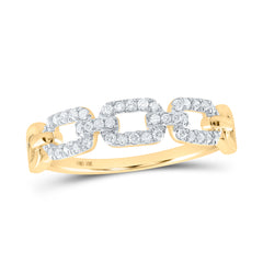 10K Yellow Gold 1/5 CTW-Natural Diamond Stackable Ring 1.79 Gram