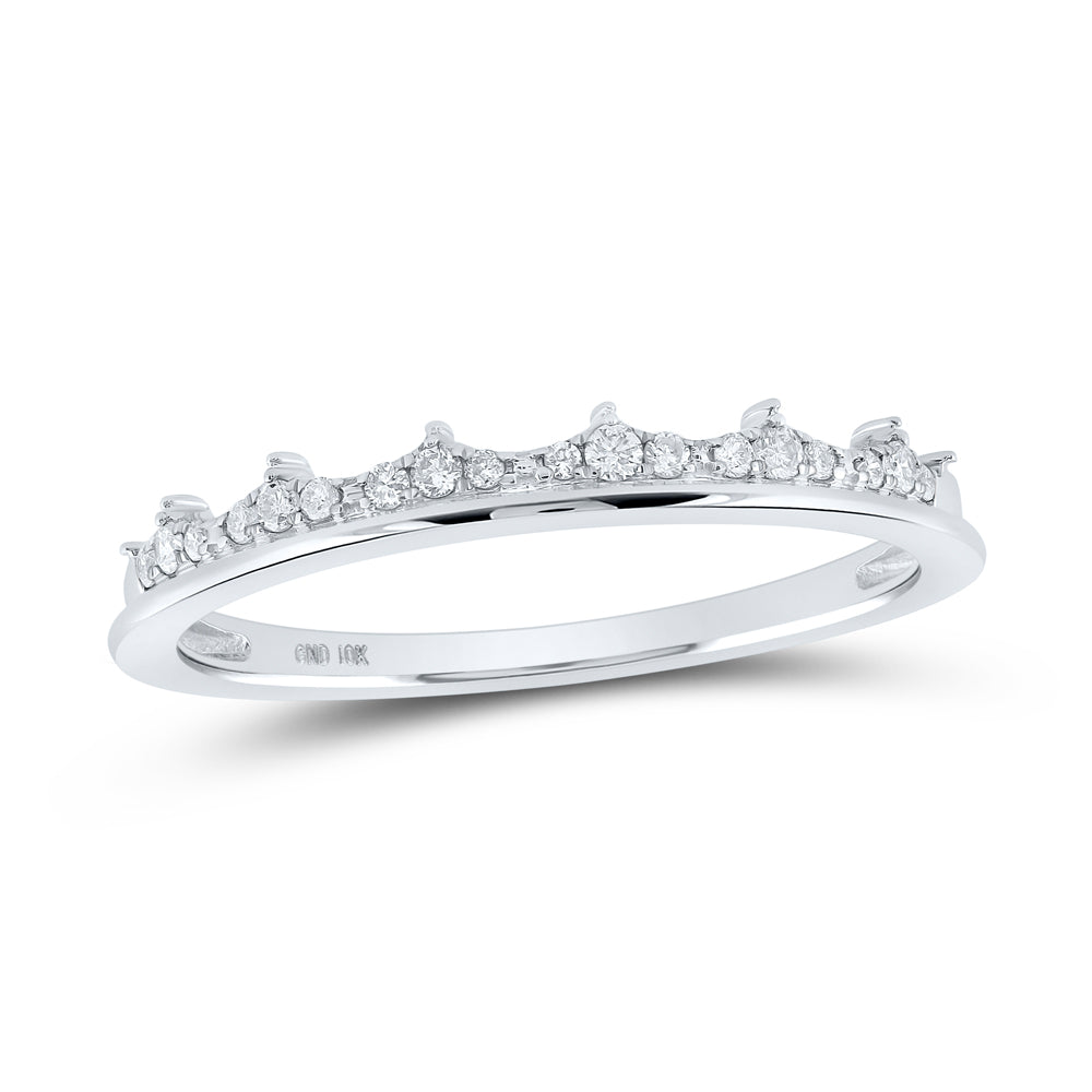 1/10CTW-DIA CN STACKABLE RING