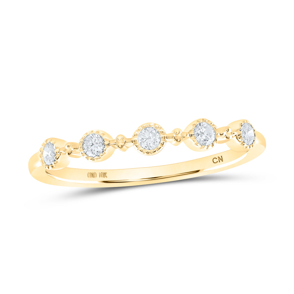 1/6CTW-DIA CN STACKABLE RING