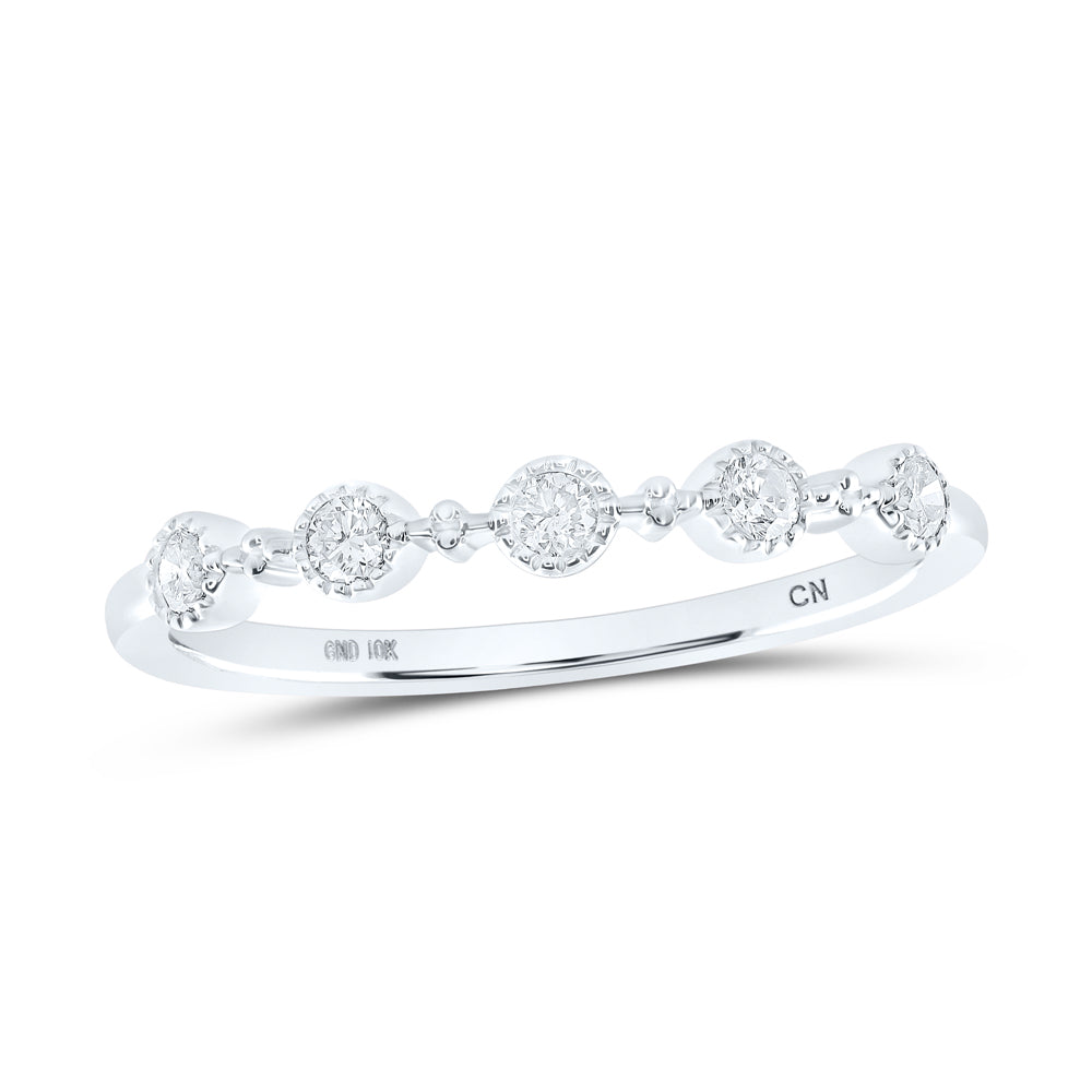 1/6CTW-DIA CN STACKABLE RING