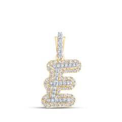 1/5CTW-DIA CN INITIAL "E" PENDANT