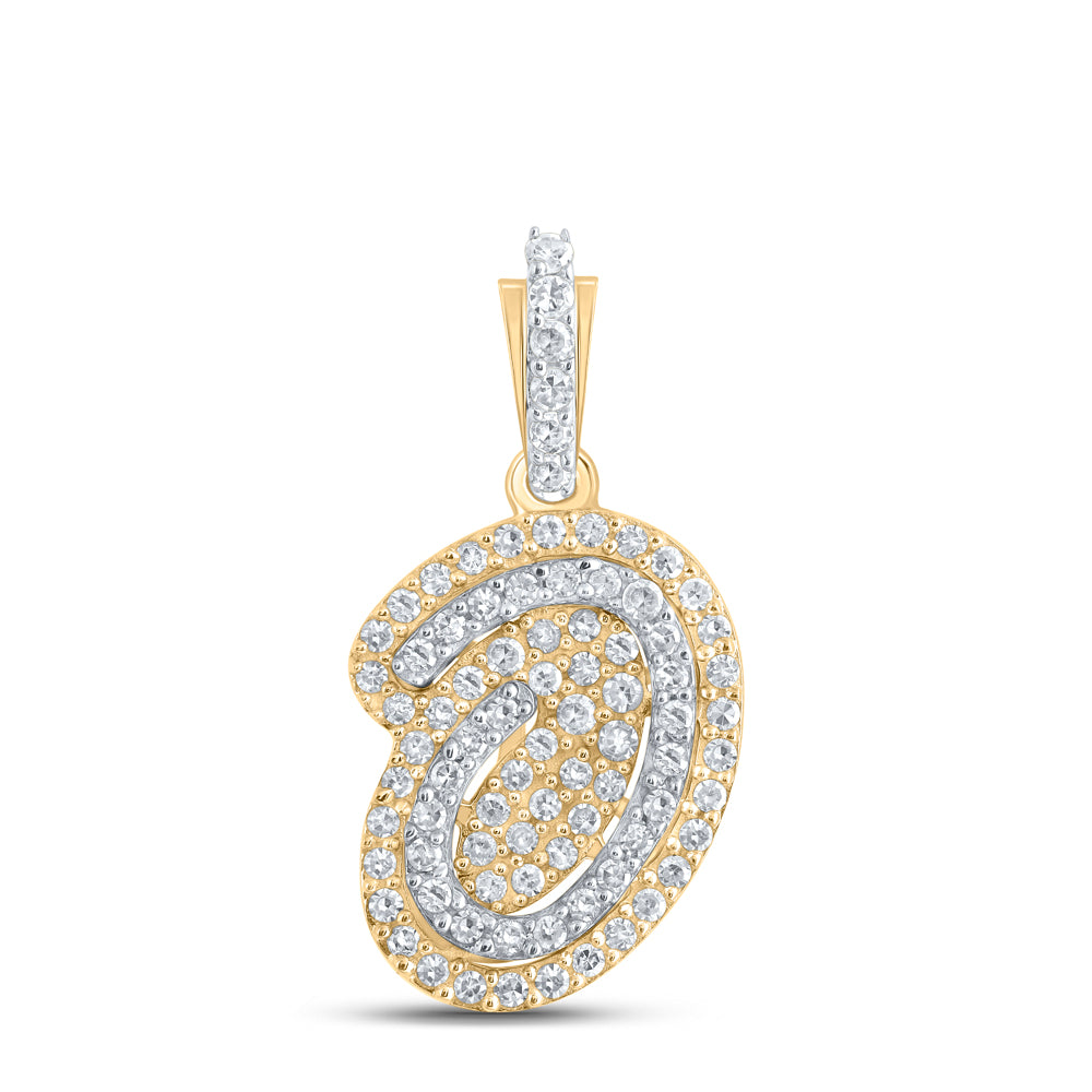 1/5CTW-DIA CN INITIAL "O" PENDANT