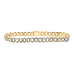 3 1/5CTW-DIA CN LADIES CUBAN BRACELET (7 INCH)
