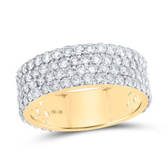 3 3/8CTW-DIA NK 4 ROW MENS BAND