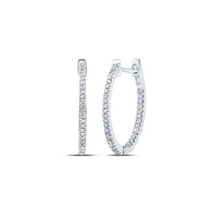 1/4CTW-DIA P1 GIFT HOOP EARRING