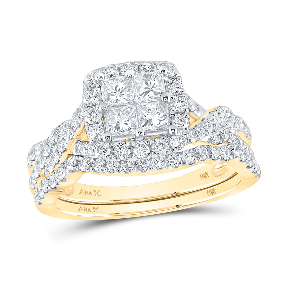 1 1/2CTW-DIA ANA M TESSERA INVISIBLE BRIDAL SET