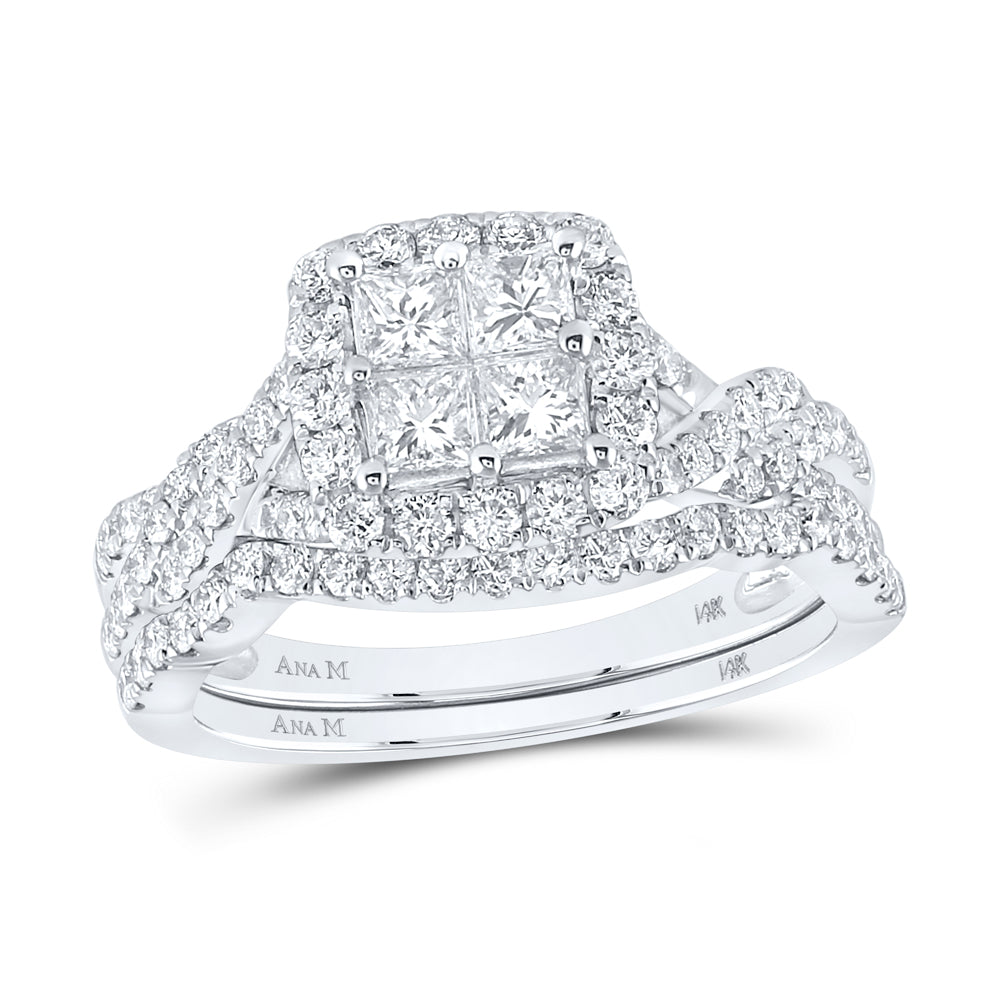 1 1/2CTW-DIA ANA M TESSERA INVISIBLE BRIDAL SET