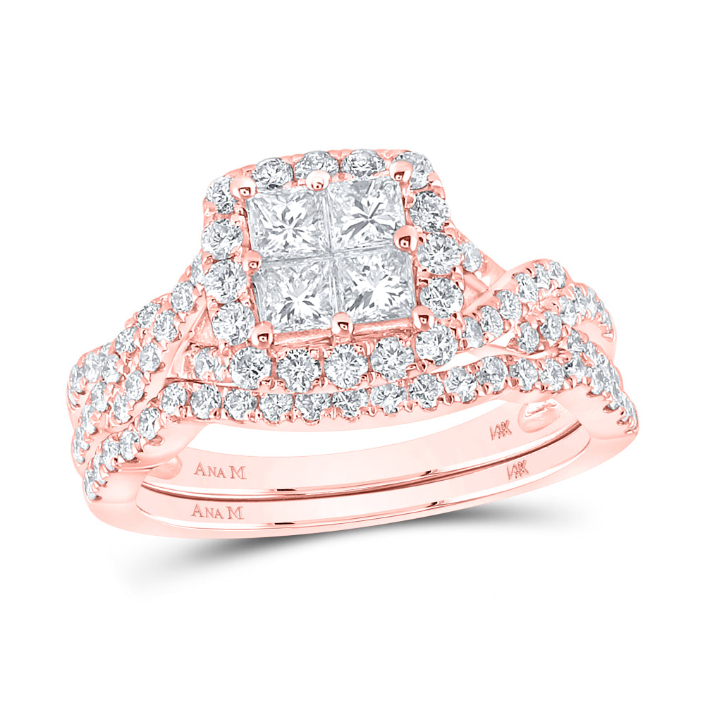 1 1/2CTW-DIA ANA M TESSERA INVISIBLE BRIDAL SET