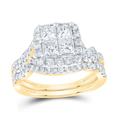 1 7/8CTW-DIA ANA M TESSERA INVISIBLE BRIDAL SET