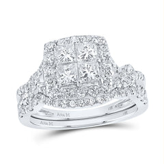 1 7/8CTW-DIA ANA M TESSERA INVISIBLE BRIDAL SET
