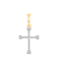 1/12CTW-DIA CN CROSS PENDANT