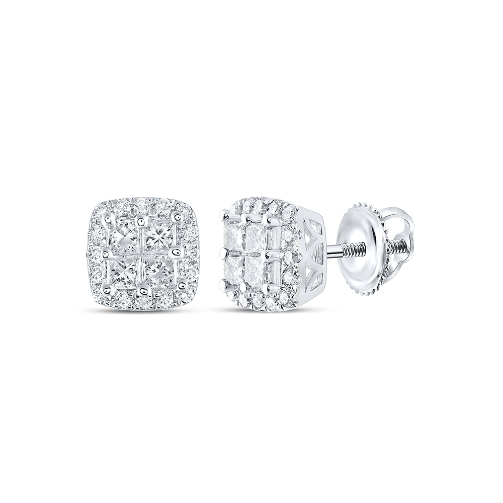 1CTW-DIA CN INVISIBLE CUSHION EARRING