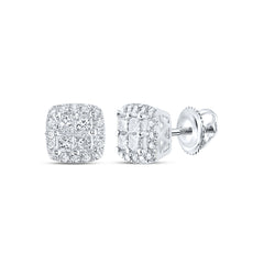 1CTW-DIA CN INVISIBLE CUSHION EARRING