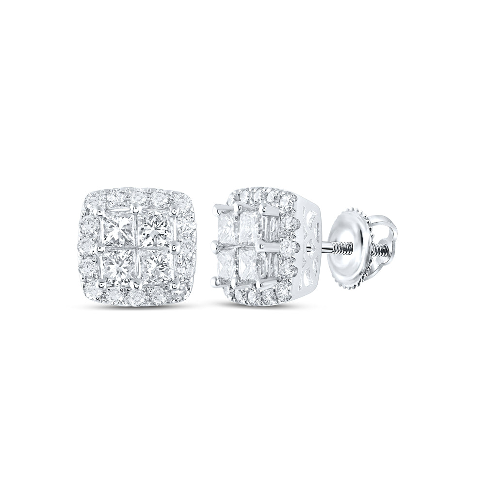2CTW-DIA ANA M INVISIBLE CUSHION EARRING