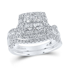 1 7/8 CTW-DIA ANA M TESSERA INVISIBLE BRIDAL SET