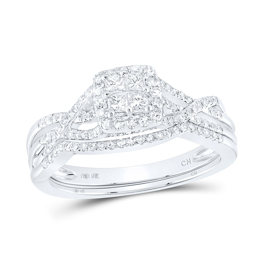 1/2CTW-DIA CN TESSERA INVISIBLE BRIDAL SET