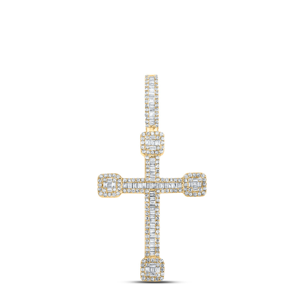 7/8CTW-DIA NK MENS URN CROSS CHARM