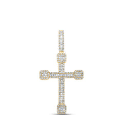 7/8CTW-DIA NK MENS URN CROSS CHARM