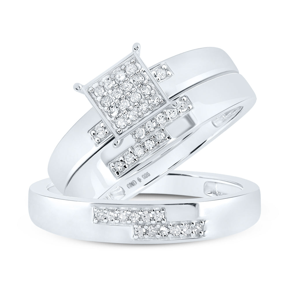1/4CTW-DIA P1 MICRO PAVE GIFT TRIO SET