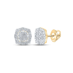 3/4CTW-DIA NK BAGUETTE FASHION OCTAGON EARRING