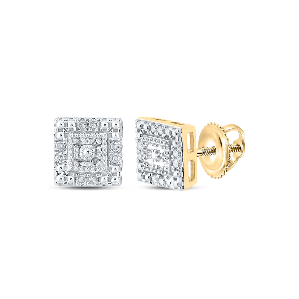1/8CT-DIA P3 GIFT SQUARE EARRING