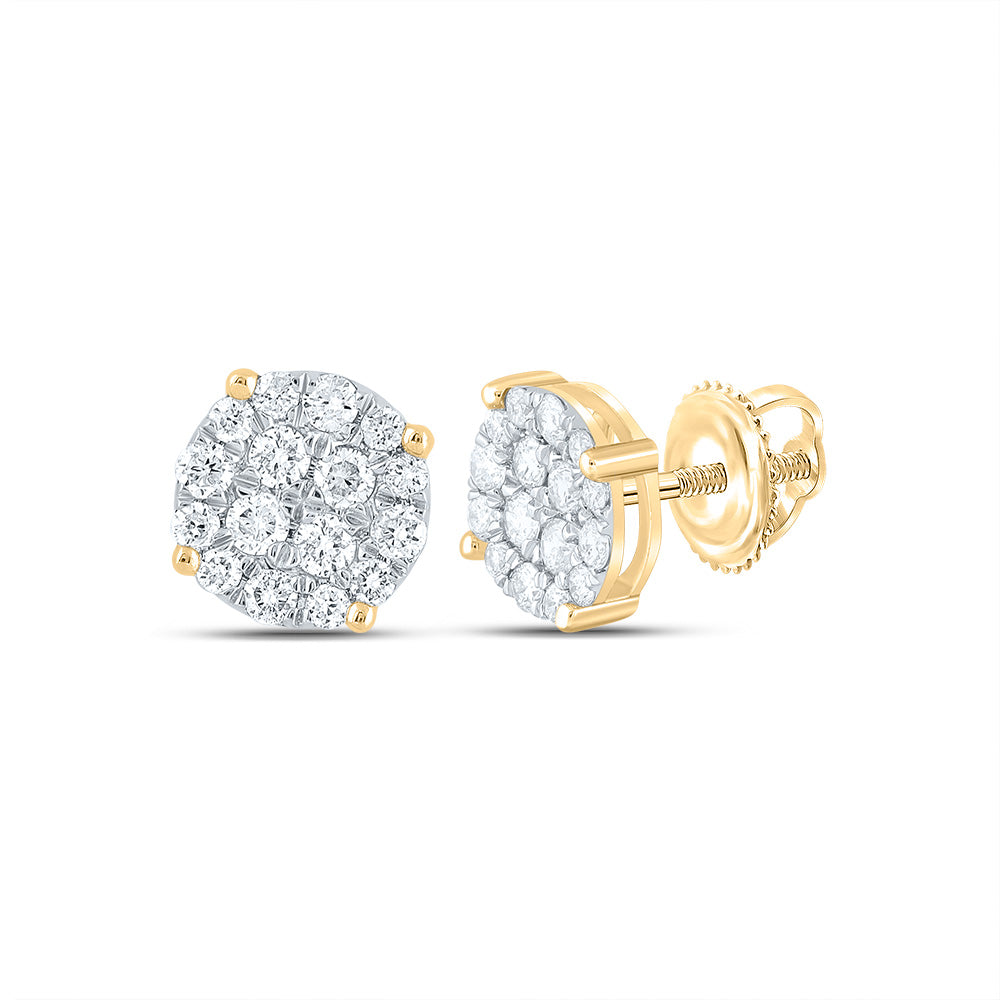 1/2CTW-DIA NK ROUND EARRING