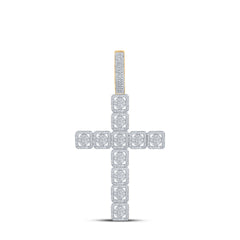 1 1/5CTW-DIA CN CROSS PENDANT