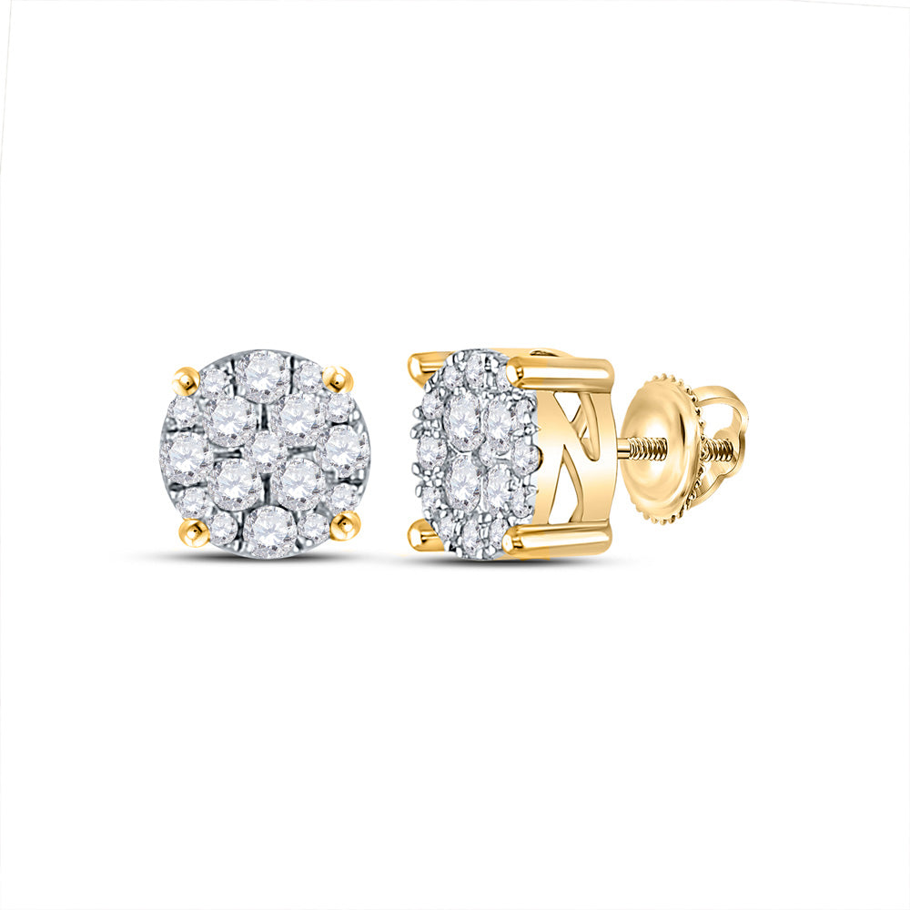 1/4CTW-DIA NK ROUND EARRINGS