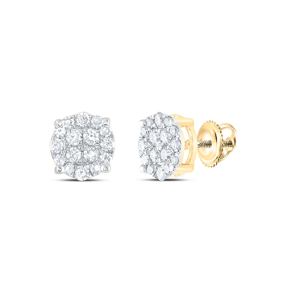 1/4CTW-DIA NK ROUND EARRINGS