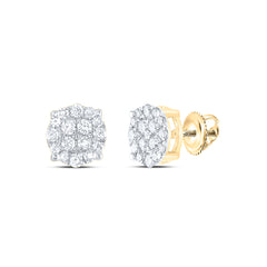 1/4CTW-DIA NK ROUND EARRINGS