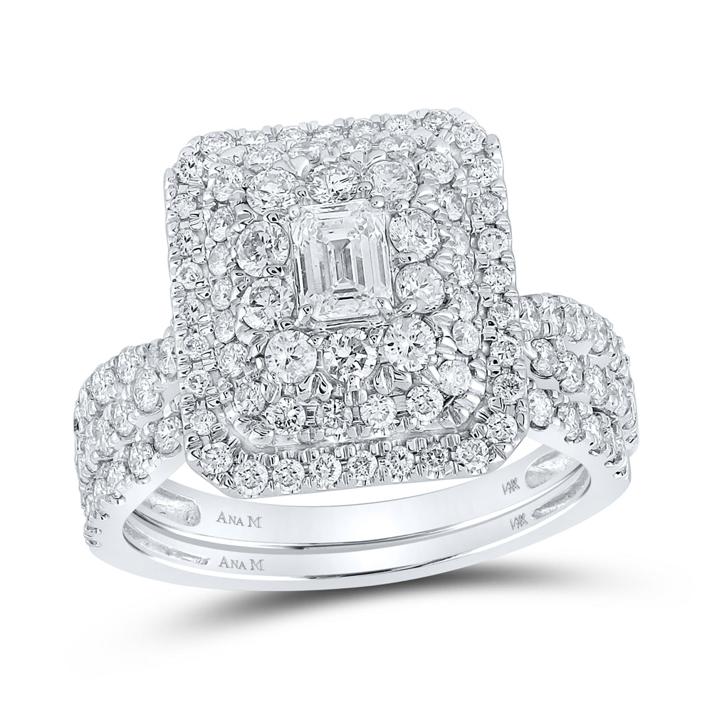 1 3/4CTW-DIA ANA M 1/3CT-CEME BRIDAL SET